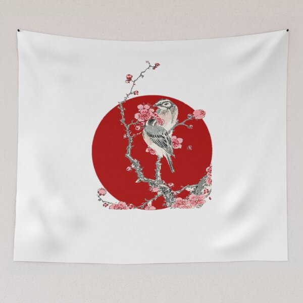 Item preview, Japanese Flag - Pine Bunting and Plum Tree  designed and sold by weavernap.