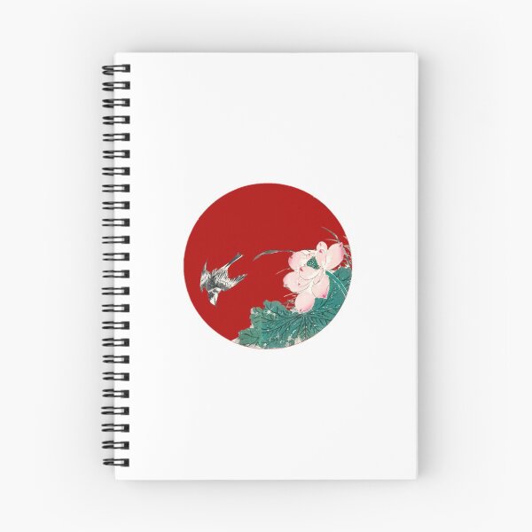 Item preview, Japanese Flag - Japanese Pied Wagtail and Red Lotus designed and sold by weavernap.