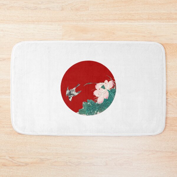 Item preview, Japanese Flag - Japanese Pied Wagtail and Red Lotus designed and sold by weavernap.