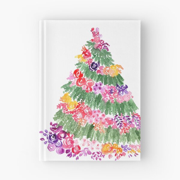 Item preview, Floral Christmas tree in white designed and sold by blursbyai.