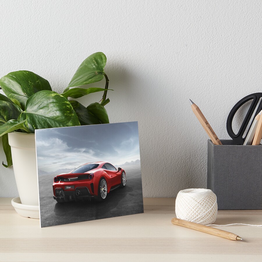 Ferrari 488 pista Art Board Print