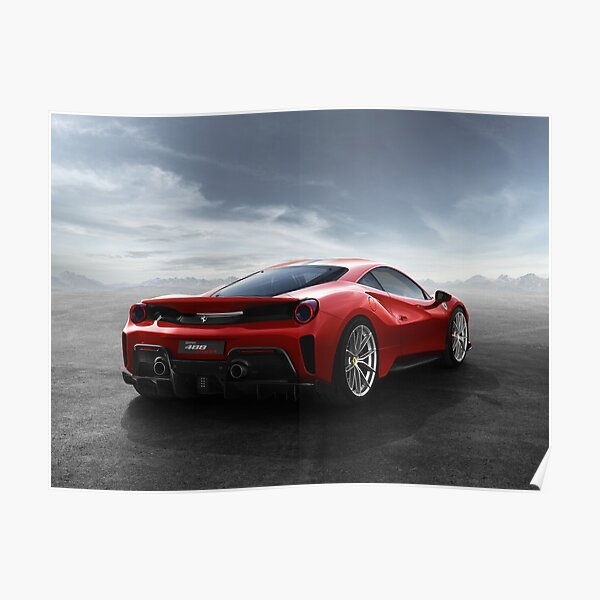 Ferrari 488 pista Poster