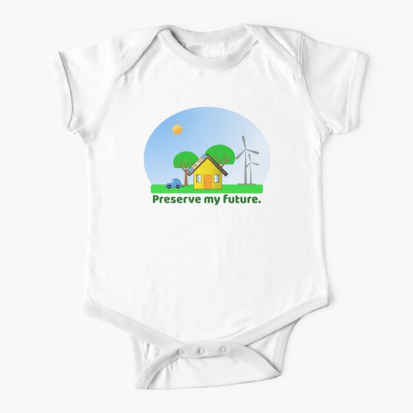 Preserve My Future Clean Energy Snowglobe Short Sleeve Baby One-Piece