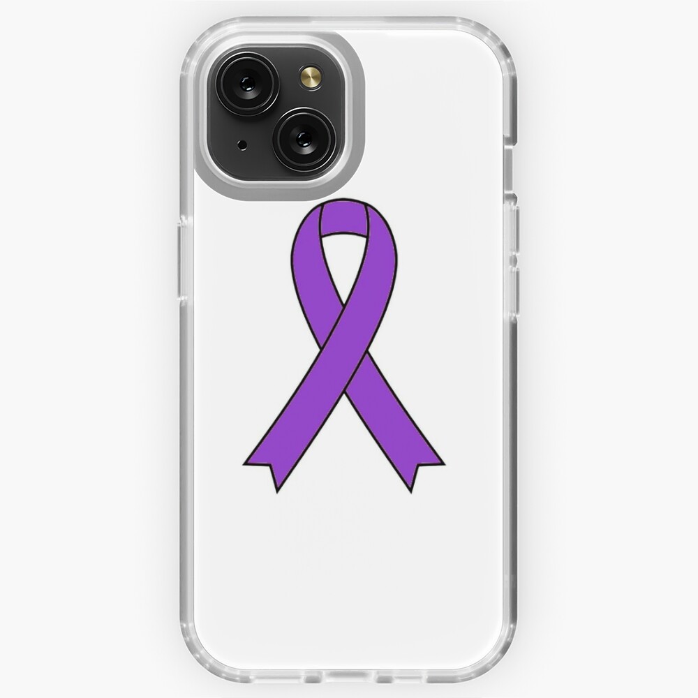 Purple Pancreatic Cancer Ribbon Greeting Card for Sale by