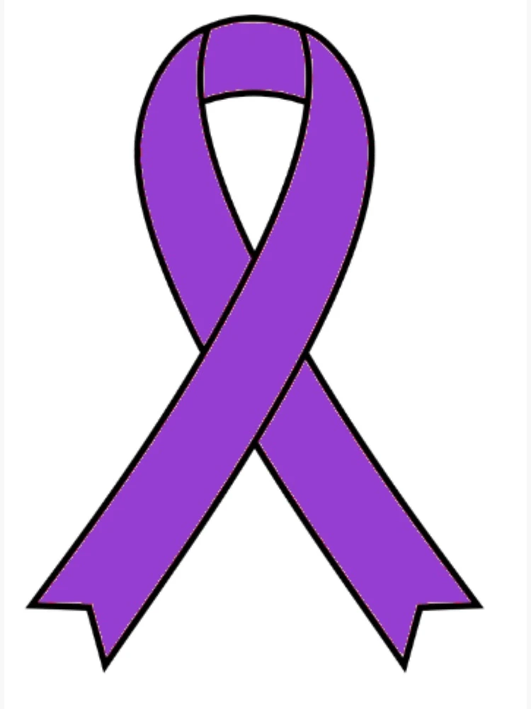 Feather Purple Ribbon Pancreatic Cancer Graphic by SilaBerlin