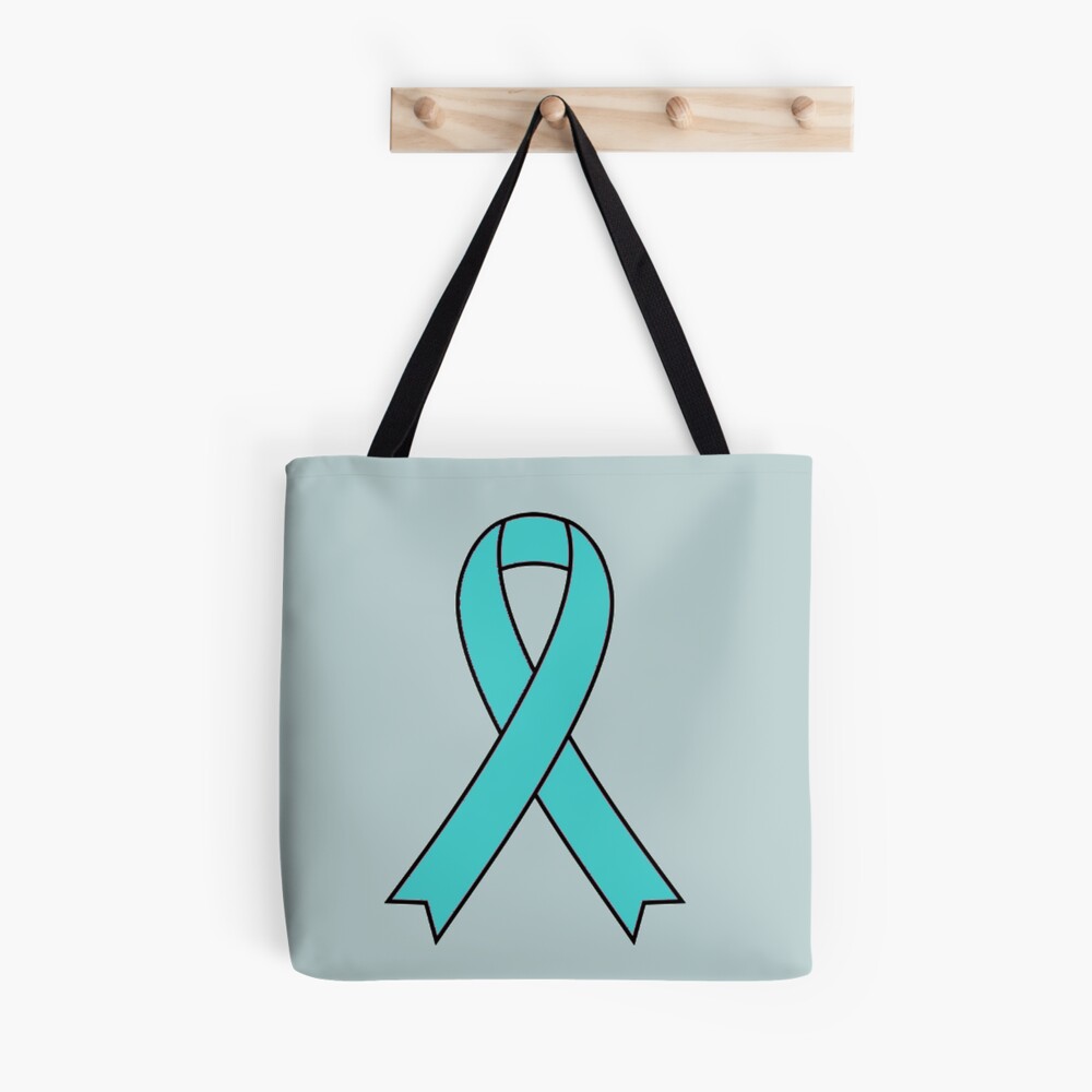 50 Large Paper Teal Ribbons, Ovarian Cancer, Ptsd