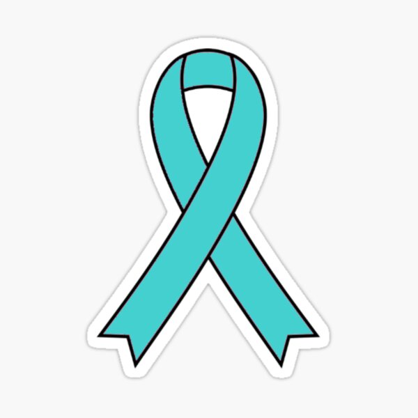 Teal Ribbon Stickers | Redbubble