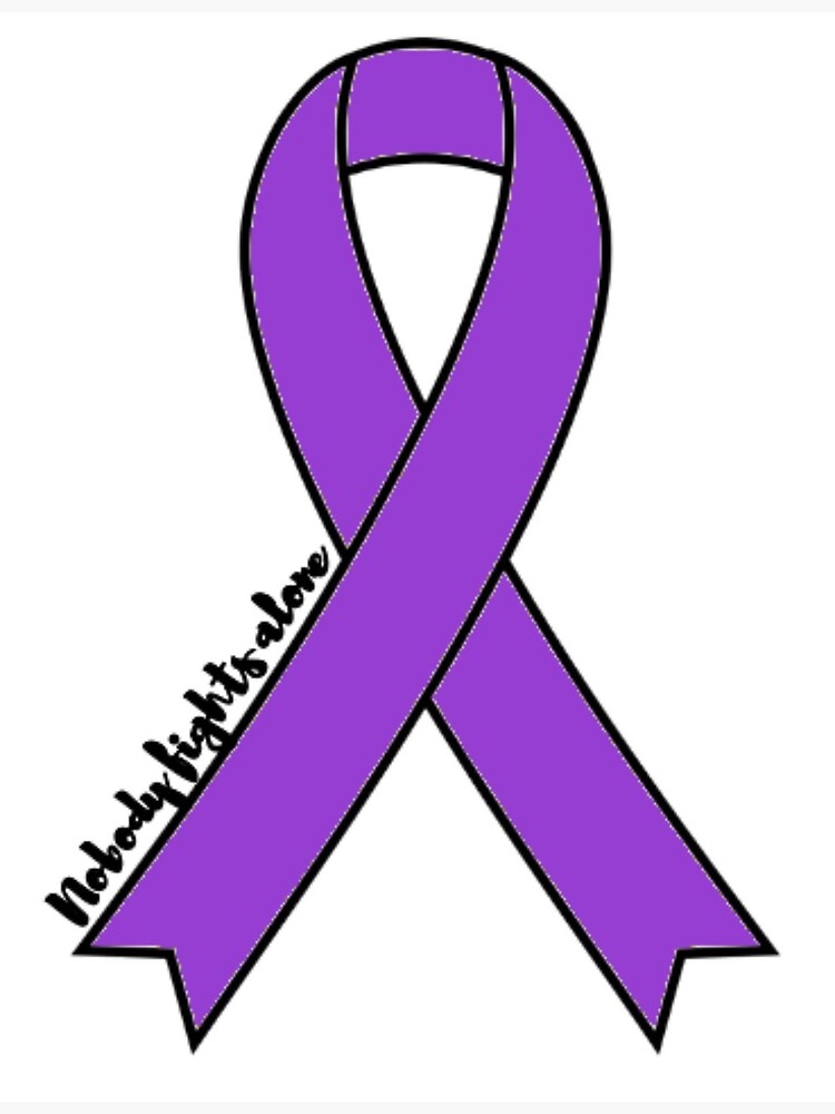 Purple Pancreatic Cancer Ribbon Canvas Print For Sale By   Flat,750x,075,f Pad,750x1000,f8f8f8 