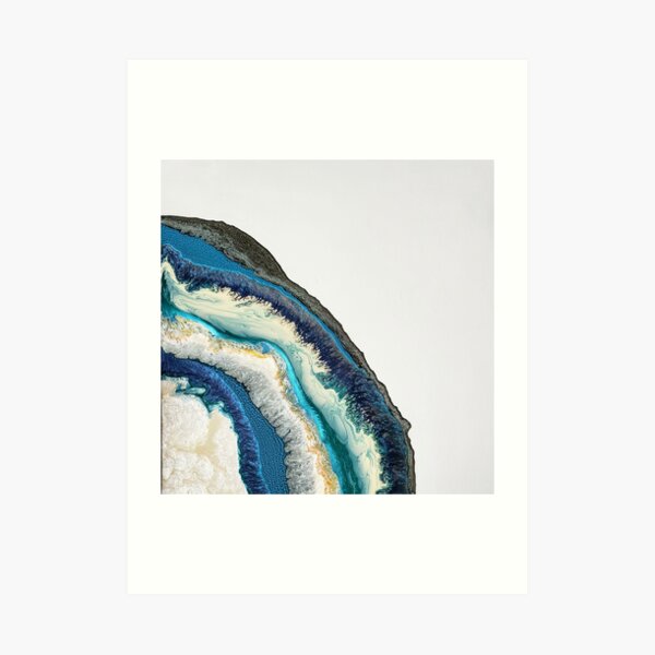 Blue geode Art Print