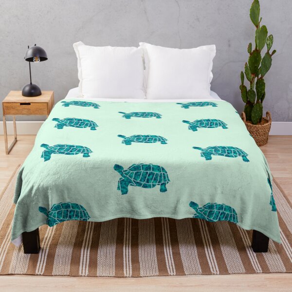 Item preview, Sulcata Tortoise Silhouette (turquoise) designed and sold by misimichu.