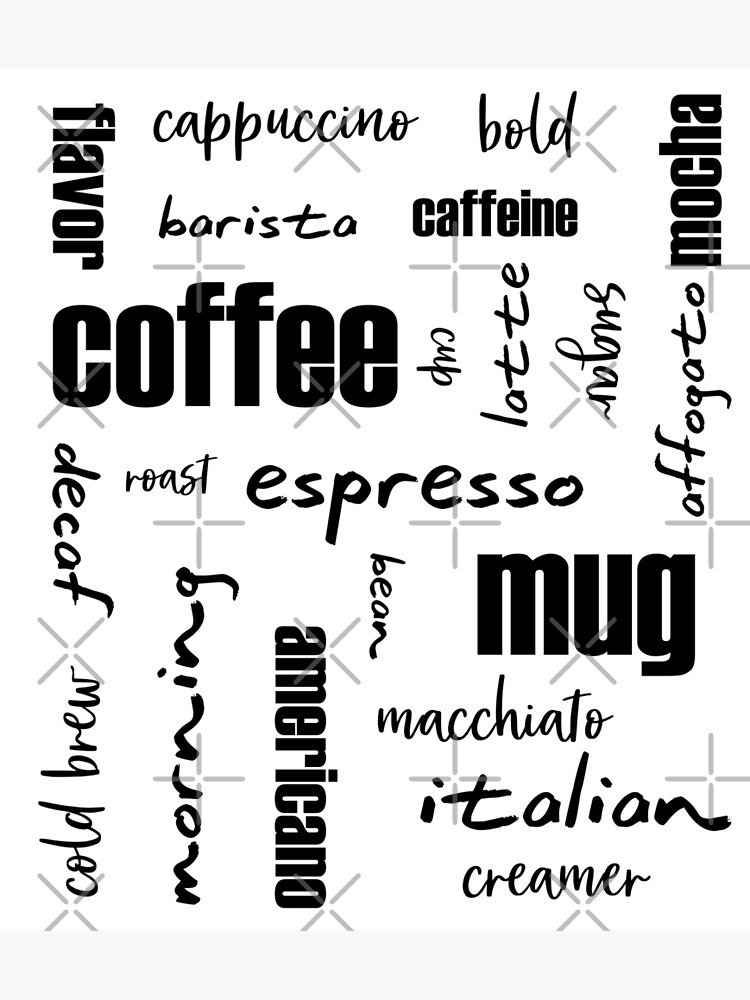 "Words (Coffee)" Canvas Print by CMPD Redbubble