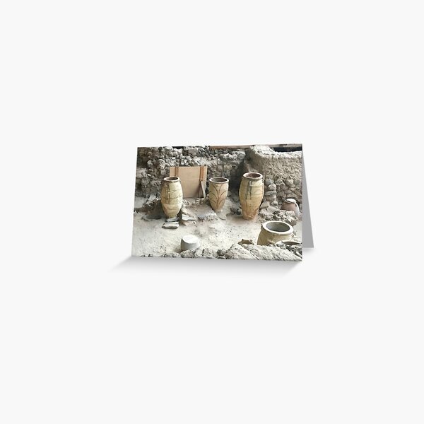 Akrotiri Vases Greeting Card