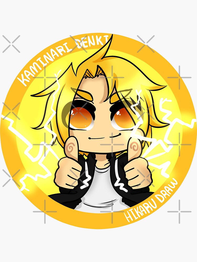 kaminari denki sticker chibi sticker by vildarambaren redbubble