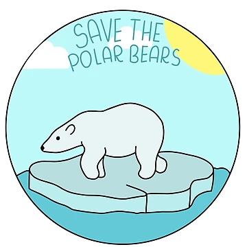 Artwork thumbnail, Save the Polar Bears Sticker by RipDesigns