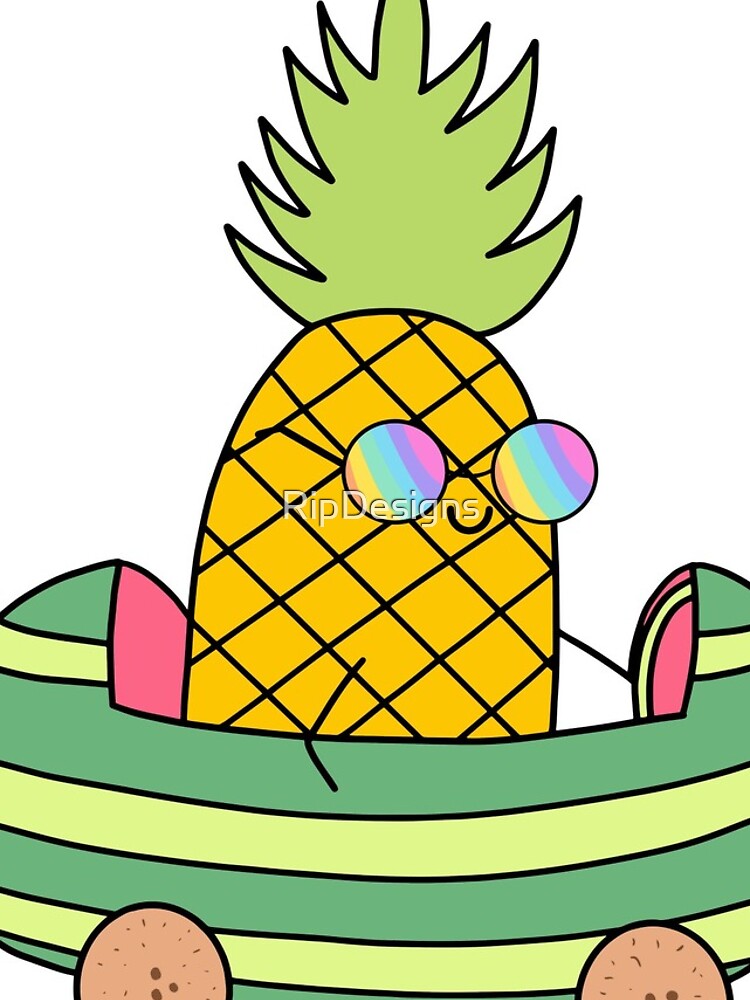 Thumbnail 4 of 4, iPhone Case, Pineapple Driving Sticker designed and sold by RipDesigns.