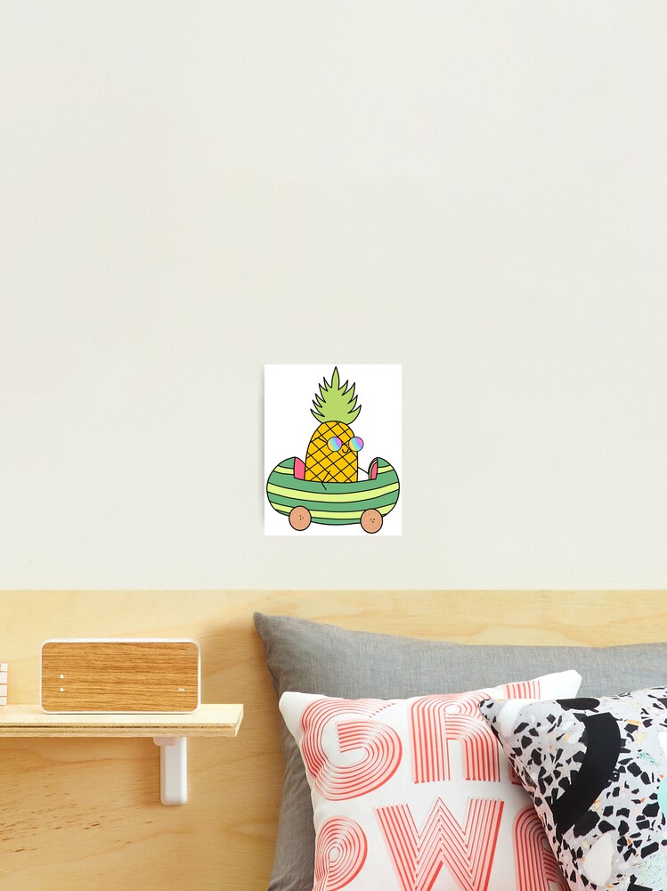Thumbnail 2 of 3, Photographic Print, Pineapple Driving Sticker designed and sold by RipDesigns.
