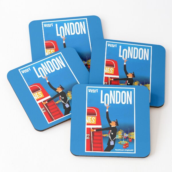 Item preview, "VISIT LONDON" Vintage Travel Advertising Print designed and sold by posterbobs.