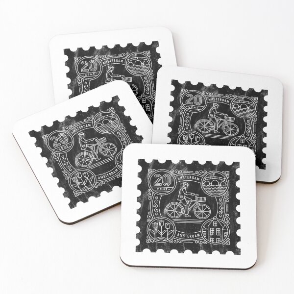 Item preview, Amsterdam Stamp Black designed and sold by bubbliciousart.