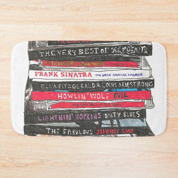 Item preview, Stack of CD's - pen and watercolor drawing / painting - music collection designed and sold by mari95santos.