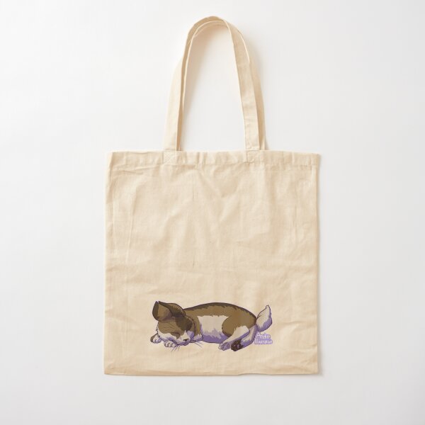 Sleeping Cat Bunny Cotton Tote Bag