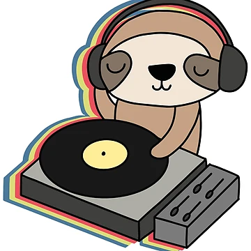 Artwork thumbnail, Disco Sloth by RipDesigns