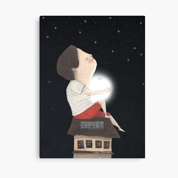 Grab the Moon Canvas Print