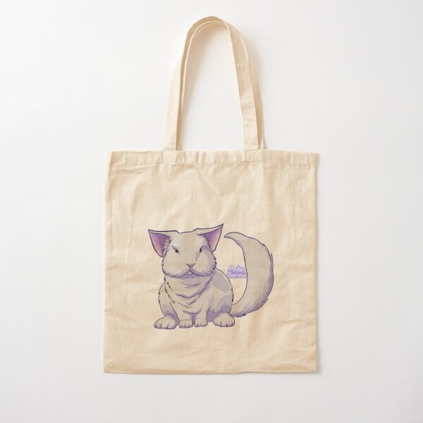 Grumpy Looking Bunny Cat Cotton Tote Bag