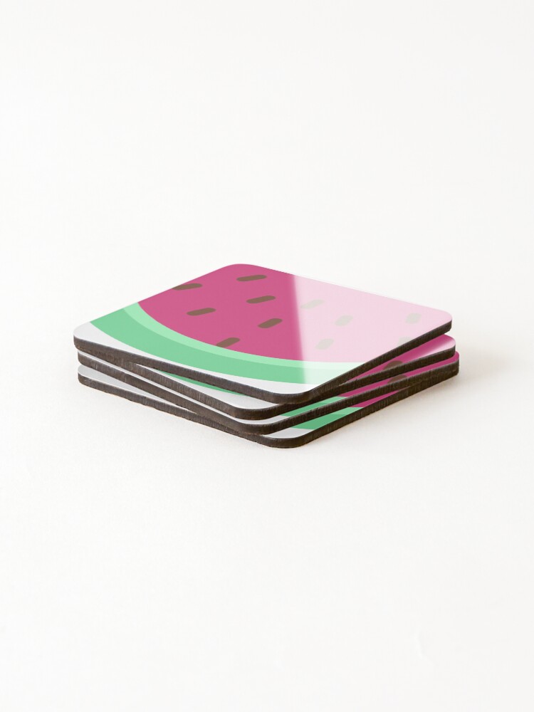 Thumbnail 4 of 5, Coasters (Set of 4), Tasty Watermelon designed and sold by RipDesigns.