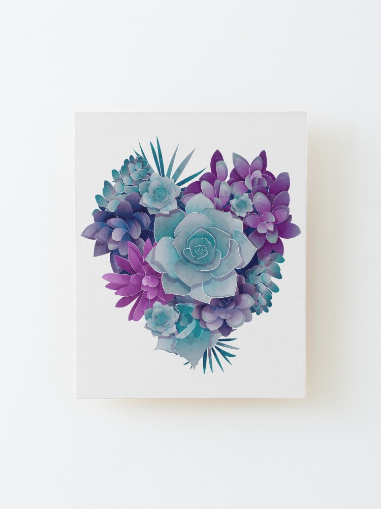 Alternate view of Succulent Love II Mounted Print