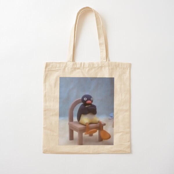 Pingu enojado Bolsa de algodón