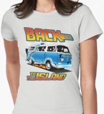 Back to the Island Lost And Back to the Future Spoof Women's Fitted T-Shirt