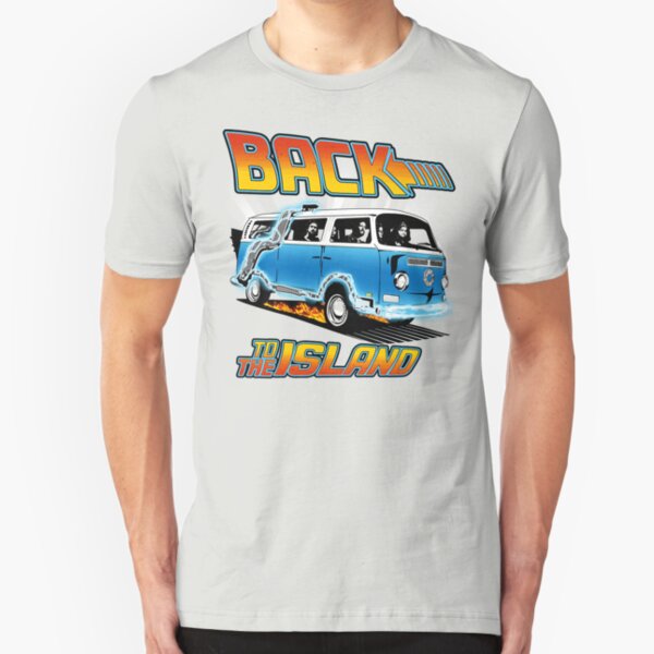Back to the Island Lost And Back to the Future Spoof Slim Fit T-Shirt