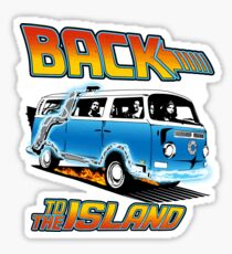 Back to the Island Lost And Back to the Future Spoof Sticker