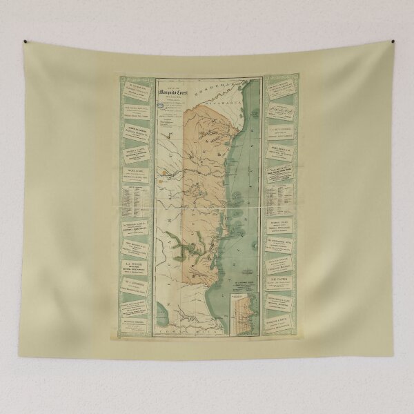 Item preview, Map of the Mosquito Shore, Nicaragua (1894) designed and sold by allhistory.