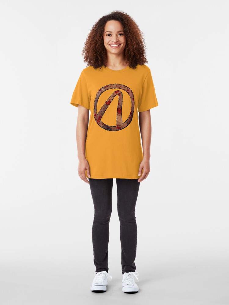 Alternate view of Vault Symbol Stitched Psycho - Borderlands Slim Fit T-Shirt