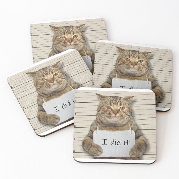 Item preview, Cat T-shirts and Other Cat Gear and Apparel for Cat Lovers - Criminal Cats - I Did It designed and sold by beads1234.