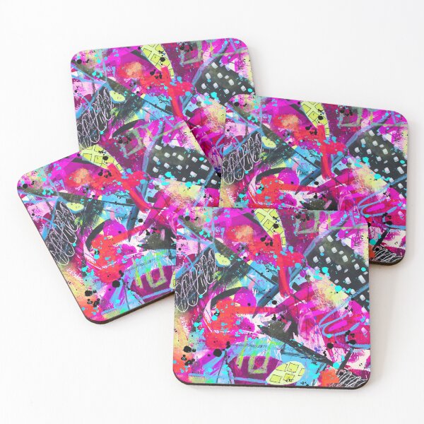 Item preview, Digitally manipulated purple, pink and blue mixed media painting  designed and sold by Lanie K Art.
