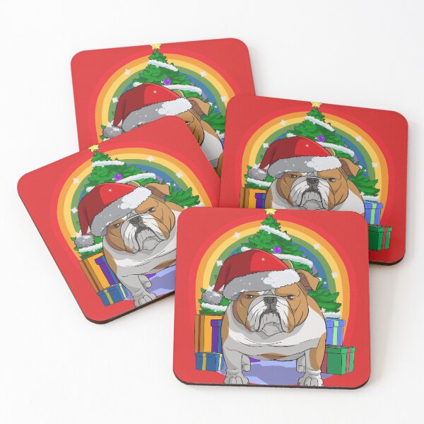 Item preview, Christmas English Bulldog Santa Hat designed and sold by Nosek1ng.