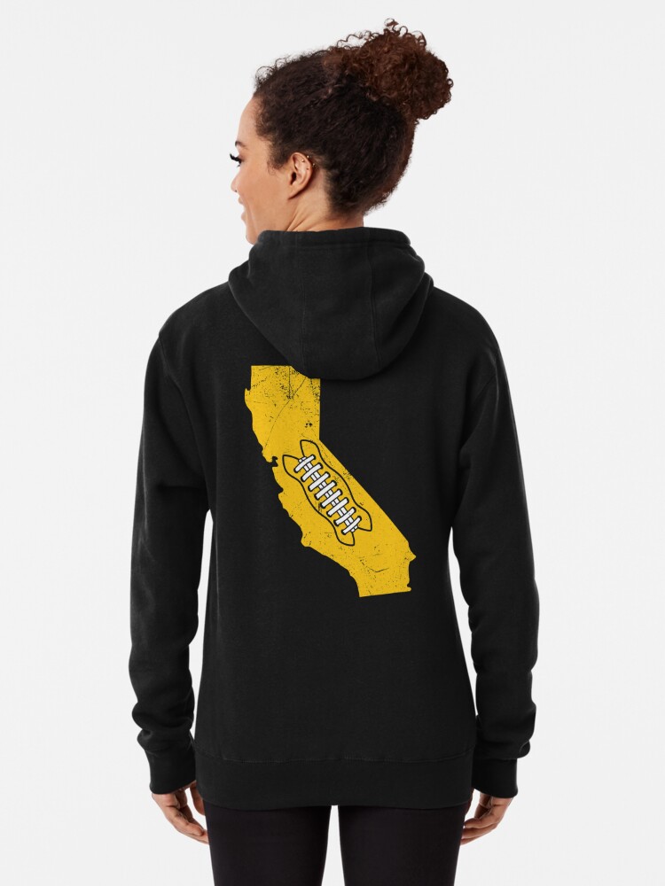 California Football, Retro - Royal/Yellow Pullover Hoodie for