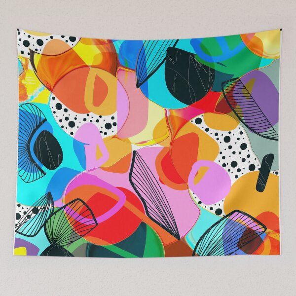Item preview, Bright and bold multicolor digital abstract design designed and sold by Lanie K Art.