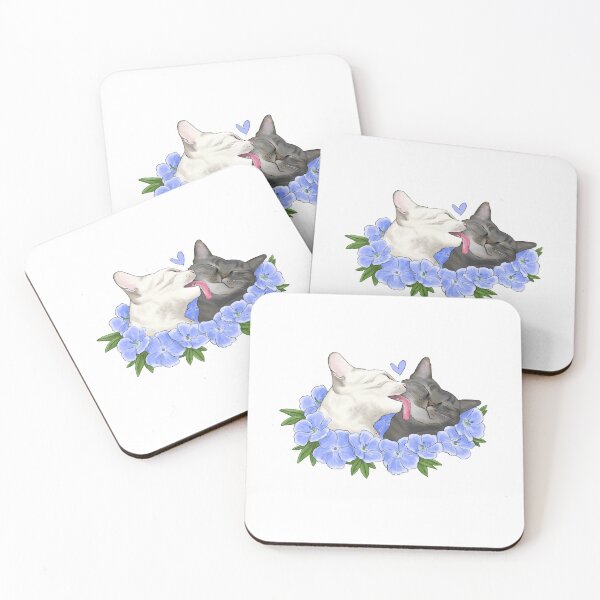 Item preview, Caring Kitties in Blue designed and sold by LivianPearl.