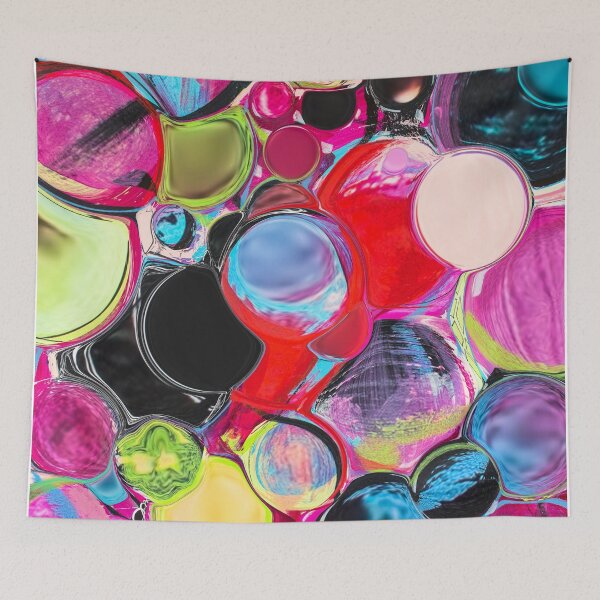 Item preview, Digitally manipulated multicolored liquified abstract mixed media painting designed and sold by Lanie K Art.