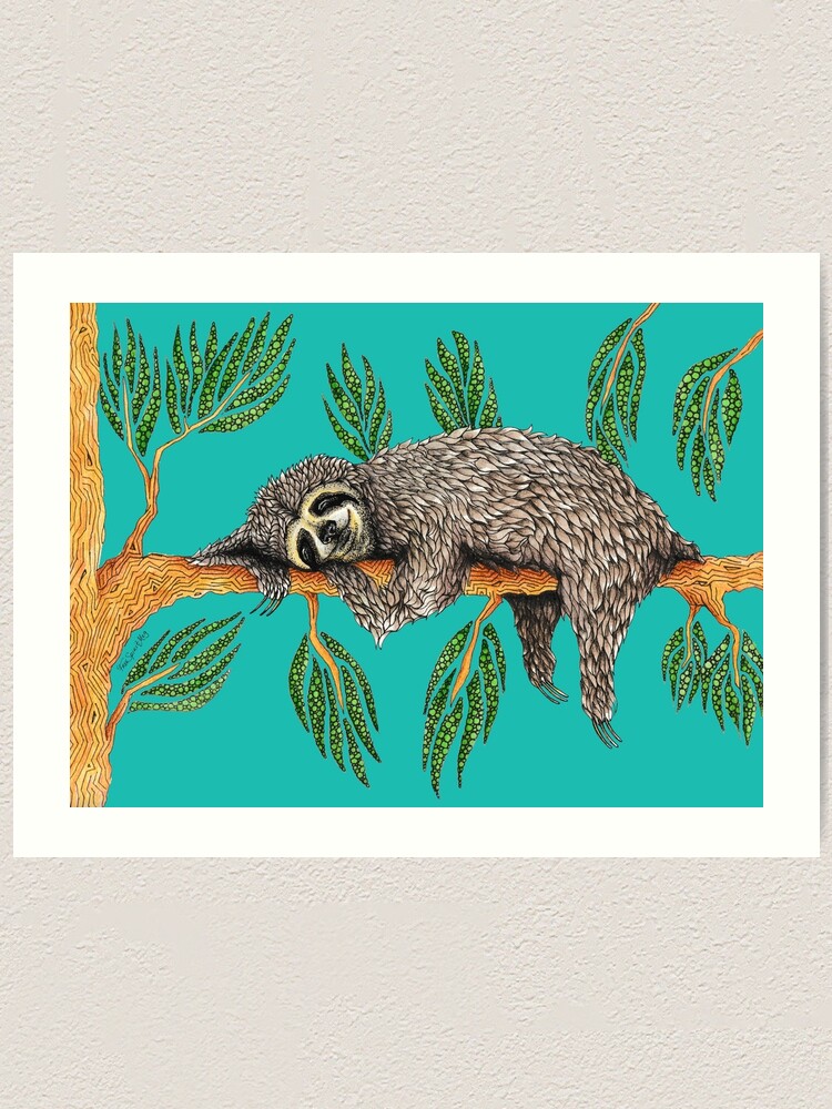 Alternate view of Sloth Totem Art Print