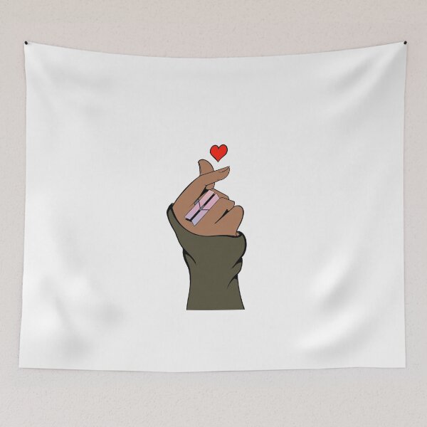 Item preview, Kpop hand heart with BTS ring for ARMY love designed and sold by DGsmirk.
