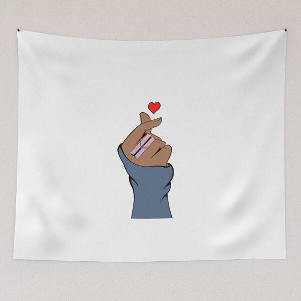 Item preview, Kpop hand heart with BTS ring for ARMY love designed and sold by DGsmirk.