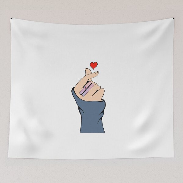 Item preview, Kpop hand heart with BTS ring for ARMY love designed and sold by DGsmirk.