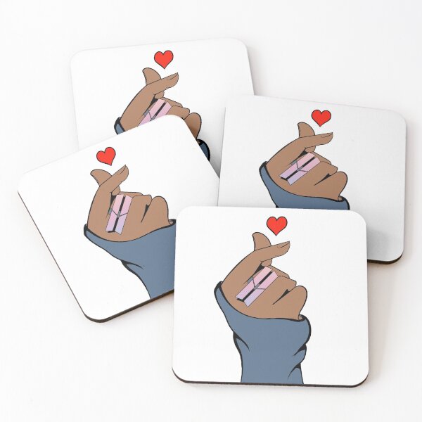 Item preview, Kpop hand heart with BTS ring for ARMY love designed and sold by DGsmirk.