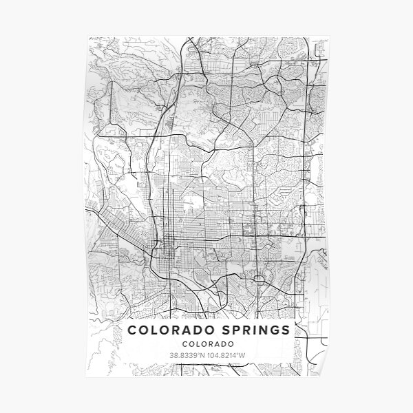 "Colorado Springs Map" Poster for Sale by Kara515 Redbubble