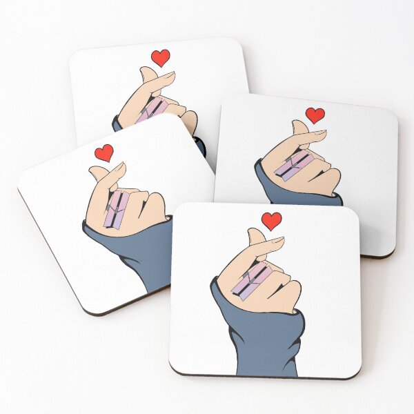 Item preview, Kpop hand heart with BTS ring for ARMY love designed and sold by DGsmirk.