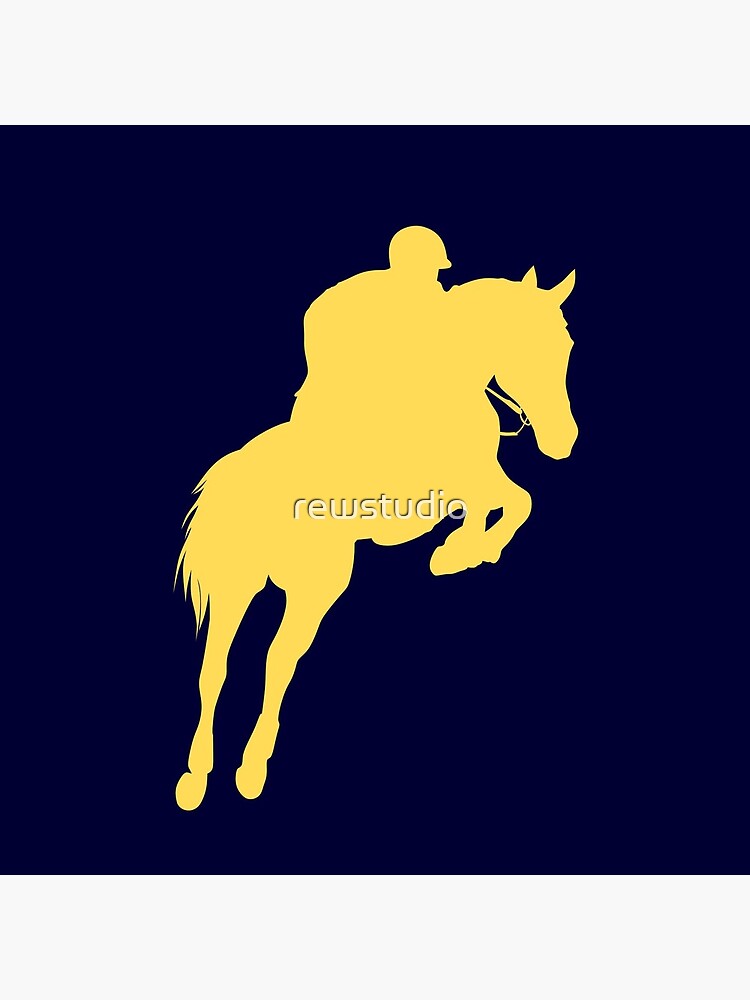 "Horse Jumping Silhouette Mustard Yellow" Coasters (Set of 4) for Sale